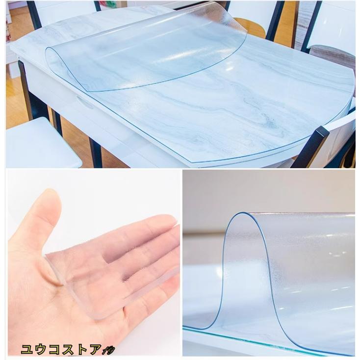 2024 PVC製 テーブルクロス テーブルマット 透明 デスクマット 多様な形形厚さ 多用途 北欧 コットン テーブルカバー 綿 おしゃれ 食卓テ